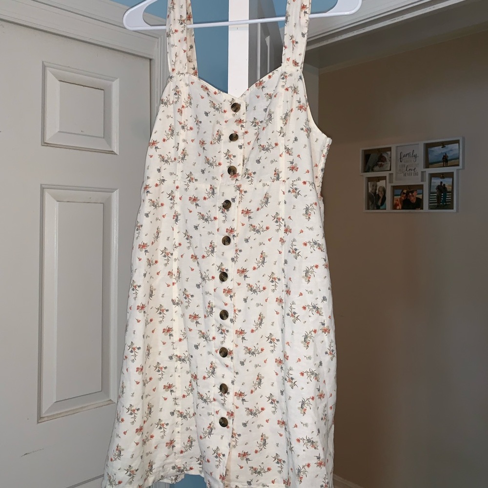 American Eagle Outfitters White Floral Mini Dress